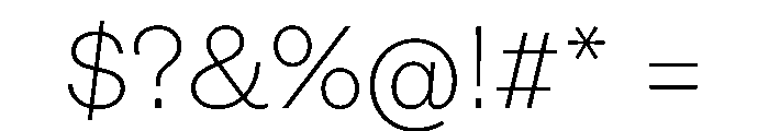 HALFourGrotesk Thin Font OTHER CHARS