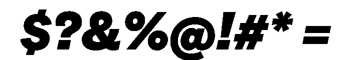 HALFourGrotesk UltraItalic Font OTHER CHARS