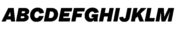 HALFourGrotesk UltraItalic Font UPPERCASE