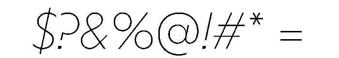 HALMagicHigh ThinOblique Font OTHER CHARS