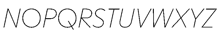 HALMagicHigh ThinOblique Font UPPERCASE