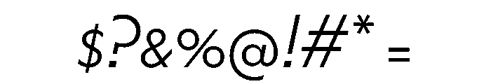 HALMagicLow LightOblique Font OTHER CHARS