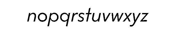 HALMagicLow LightOblique Font LOWERCASE