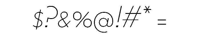 HALMagicLow ThinOblique Font OTHER CHARS
