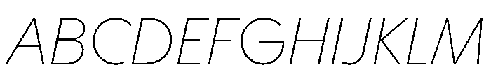 HALMagicLow ThinOblique Font UPPERCASE