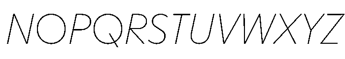 HALMagicLow ThinOblique Font UPPERCASE