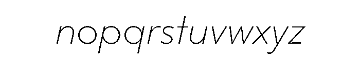 HALMagicLow ThinOblique Font LOWERCASE