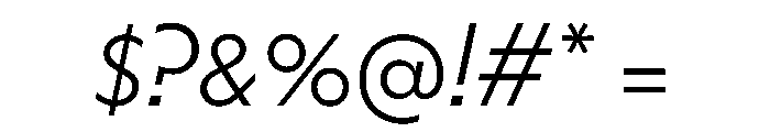 HALMagicMid LightOblique Font OTHER CHARS