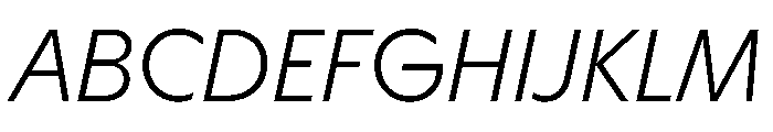 HALMagicMid LightOblique Font UPPERCASE