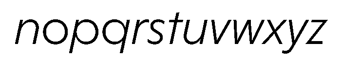 HALMagicMid LightOblique Font LOWERCASE
