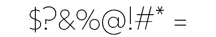 HALMagicMid Thin Font OTHER CHARS