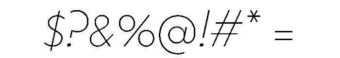 HALMagicMid ThinOblique Font OTHER CHARS