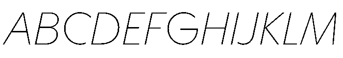 HALMagicMid ThinOblique Font UPPERCASE