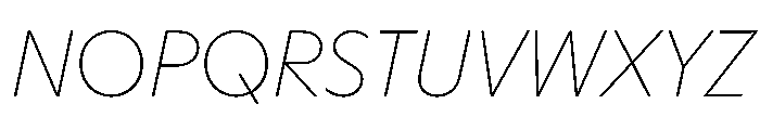 HALMagicMid ThinOblique Font UPPERCASE