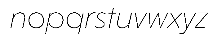 HALMagicMid ThinOblique Font LOWERCASE