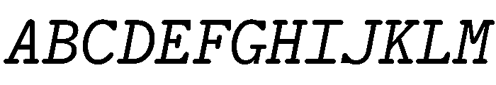 HALRepostMono RegularItalic Font UPPERCASE