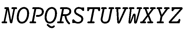 HALRepostMono RegularItalic Font UPPERCASE