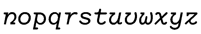 HALRepostMono RegularItalic Font LOWERCASE