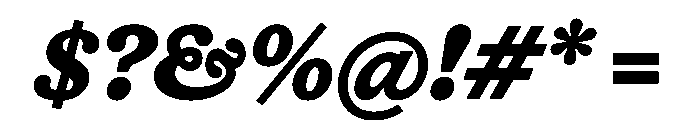 HALTimezone BlackItalic Font OTHER CHARS