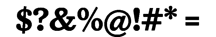HALTimezone Bold Font OTHER CHARS