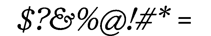 HALTimezone BookItalic Font OTHER CHARS