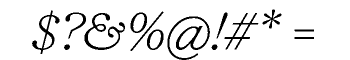 HALTimezone LightItalic Font OTHER CHARS
