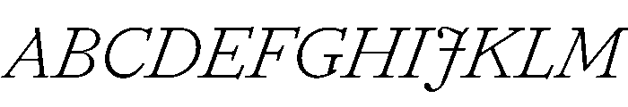 HALTimezone LightItalic Font UPPERCASE
