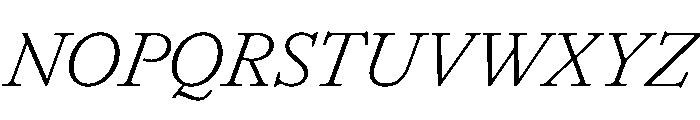 HALTimezone LightItalic Font UPPERCASE
