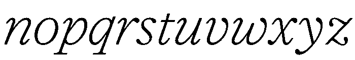 HALTimezone LightItalic Font LOWERCASE