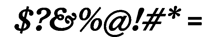 HALTimezone MediumItalic Font OTHER CHARS