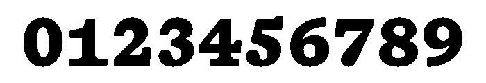 HALTimezoneMono Black Font OTHER CHARS