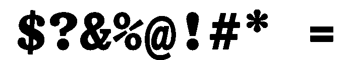 HALTimezoneMono Black Font OTHER CHARS