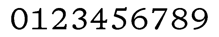 HALTimezoneMono Book Font OTHER CHARS