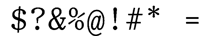 HALTimezoneMono Book Font OTHER CHARS