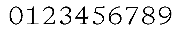 HALTimezoneMono Light Font OTHER CHARS