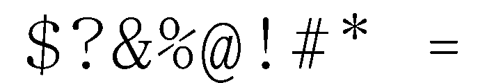 HALTimezoneMono Light Font OTHER CHARS