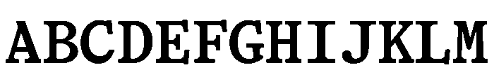 HALTimezoneMono Medium Font UPPERCASE