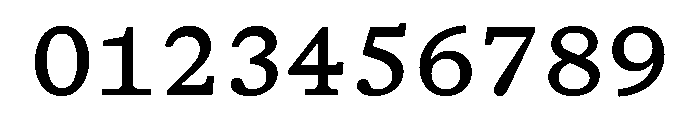 HALTimezoneMono Regular Font OTHER CHARS