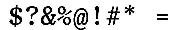 HALTimezoneMono Regular Font OTHER CHARS