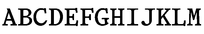 HALTimezoneMono Regular Font UPPERCASE