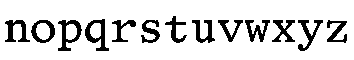 HALTimezoneMono Regular Font LOWERCASE