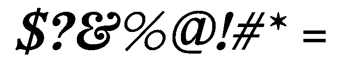 Haarlem MediumItalic Font OTHER CHARS