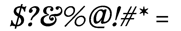 Haarlem RegularItalic Font OTHER CHARS