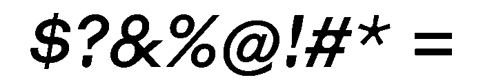 Haben DemiItalic Font OTHER CHARS