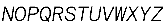 Haffer TRIAL MonoLightItalic Instance Font UPPERCASE