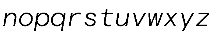 Haffer TRIAL MonoLightItalic Instance Font LOWERCASE