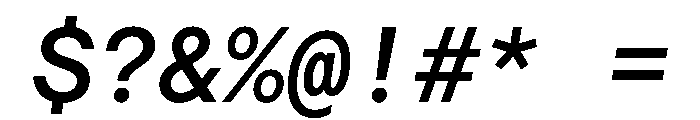 Haffer TRIAL MonoMediumItalic Instance Font OTHER CHARS