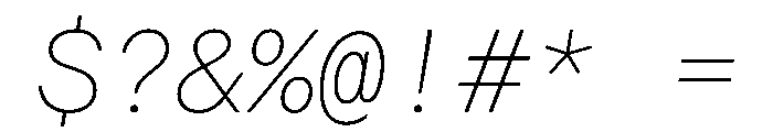 Haffer TRIAL MonoThinItalic Instance Font OTHER CHARS