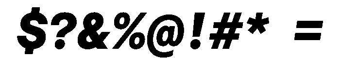 Haffer TRIAL SemiMonoHeavyItalic Instance Font OTHER CHARS
