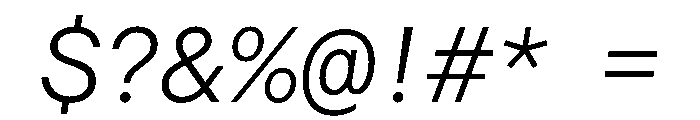 Haffer TRIAL SemiMonoLightItalic Instance Font OTHER CHARS